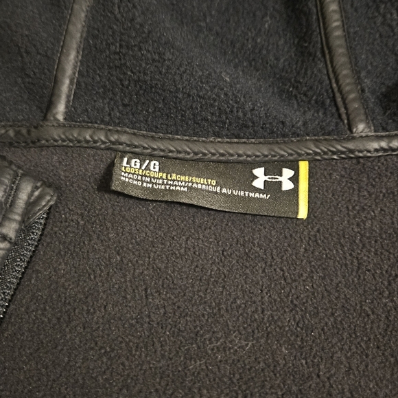 NWT UNDER ARMOURR Black Hooded Jacket For Men Stealth Grey Water Resistant - Picture 3 of 8